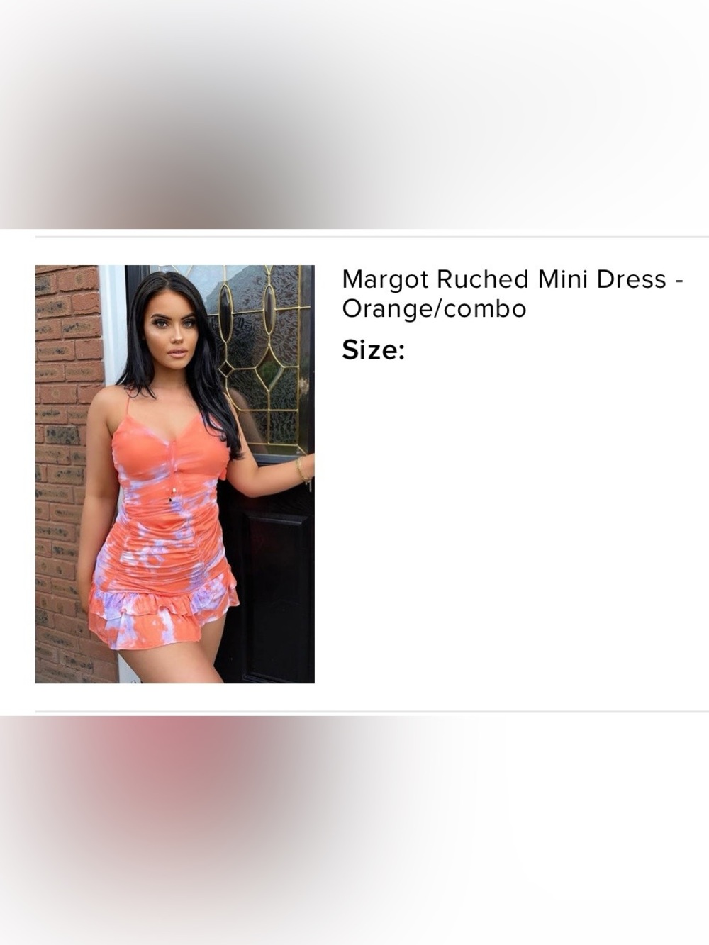 margot Orange & Lavender Ruched Satin Chemise